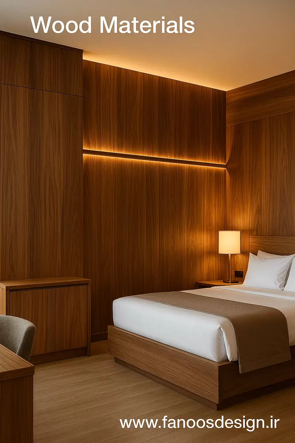 چوب در طراحی داخلی هتل؛ گرم‌ترین و تاثیرگذارترین متریال در لابی و اتاق‌ها