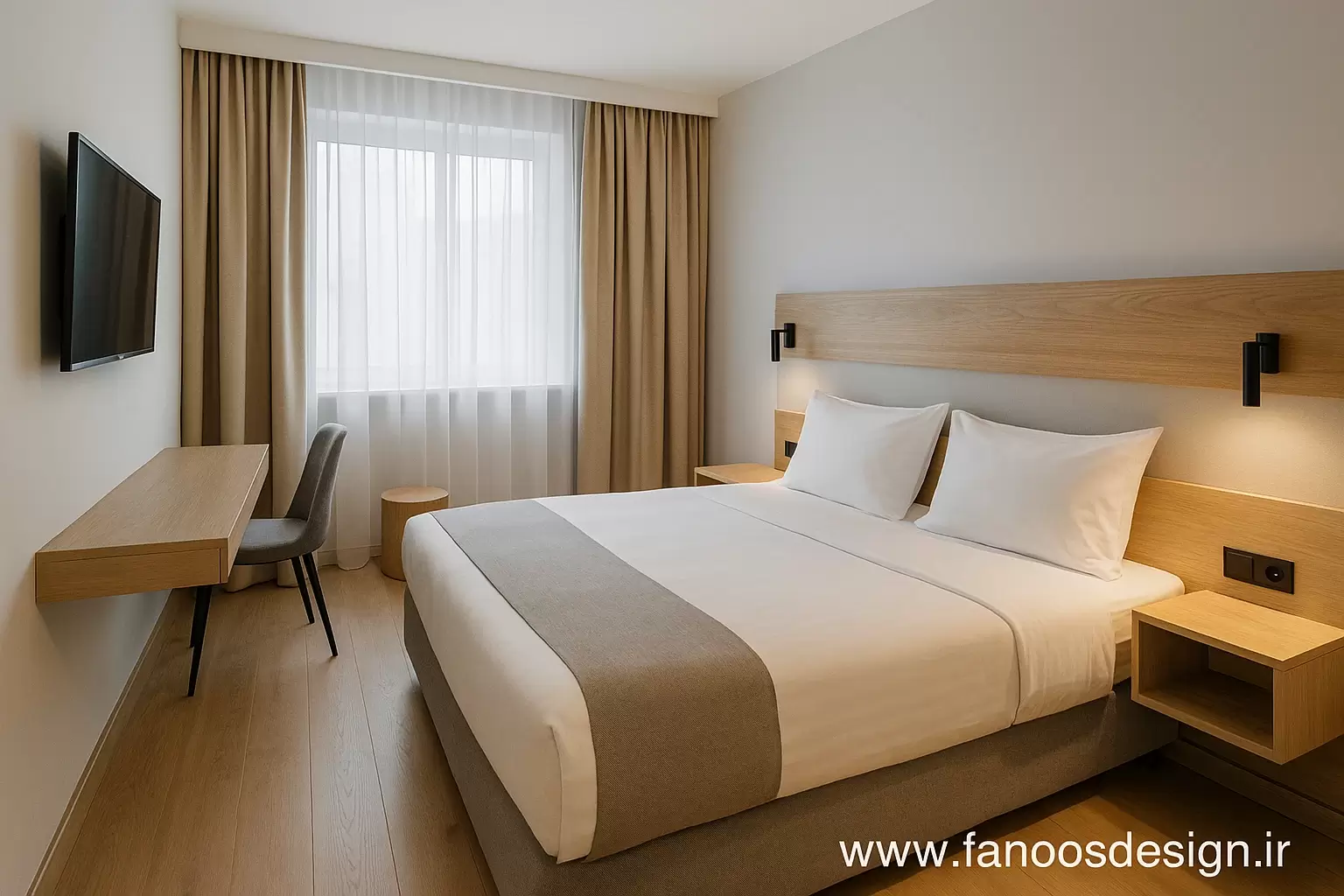 طراحی اتاق هتل مدرن؛ راهنمای کامل برای ایجاد اتاق‌های لوکس، مینیمال و آرامش‌بخش