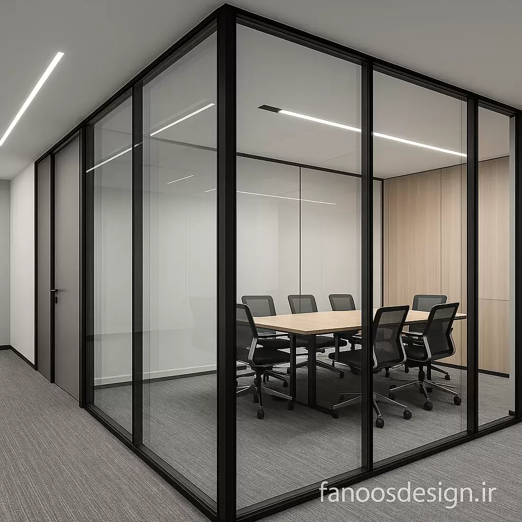 پارتیشن شیشه‌ای اداری