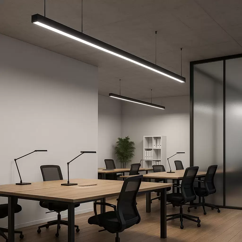 نور خطی اداری | بهترین روش‌های نورپردازی مدرن برای دفتر کار