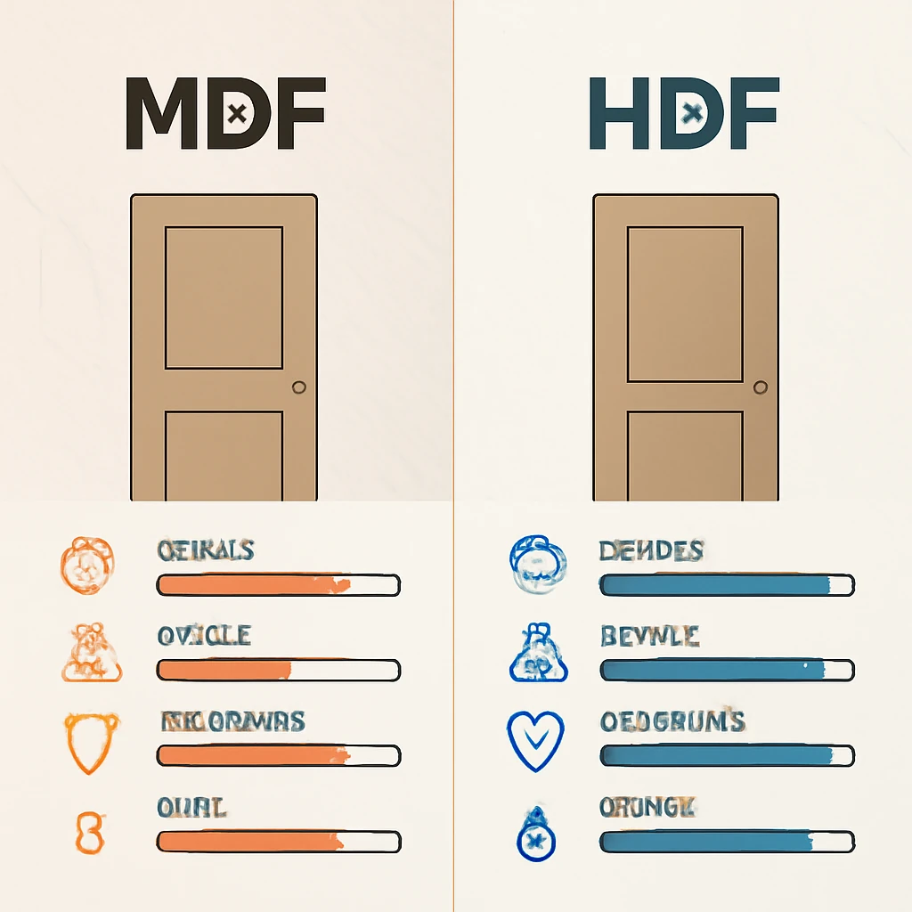 تفاوت درب MDF و HDF 