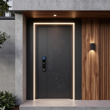 Entrance door suitable for ground floor unit