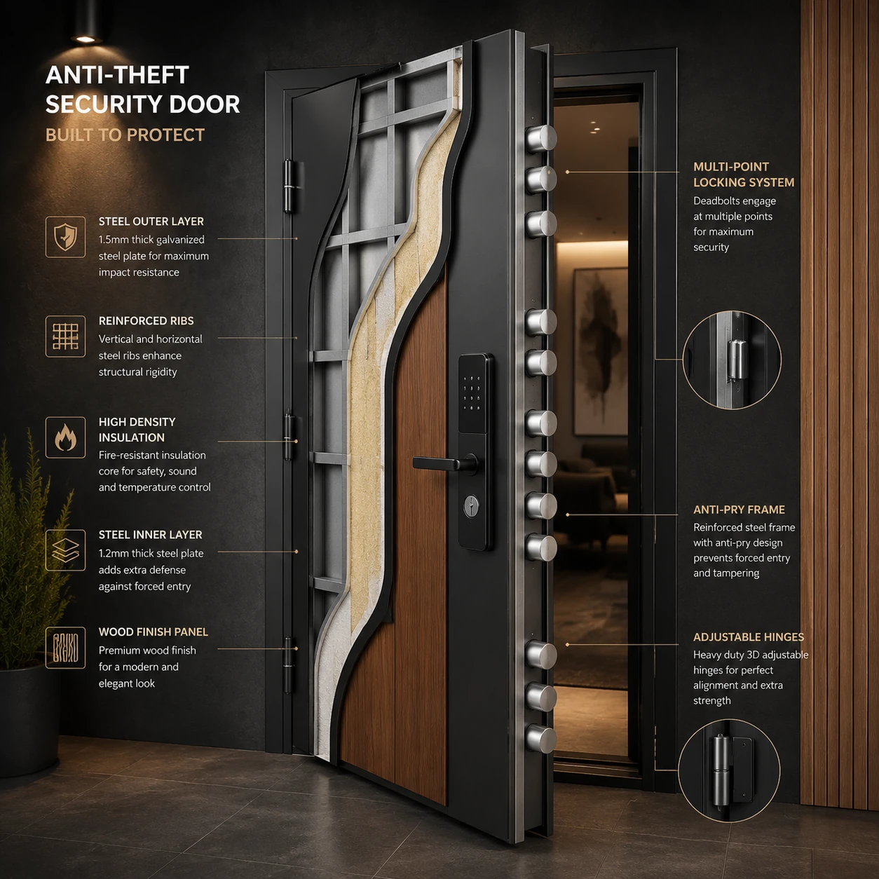 Anti-theft door