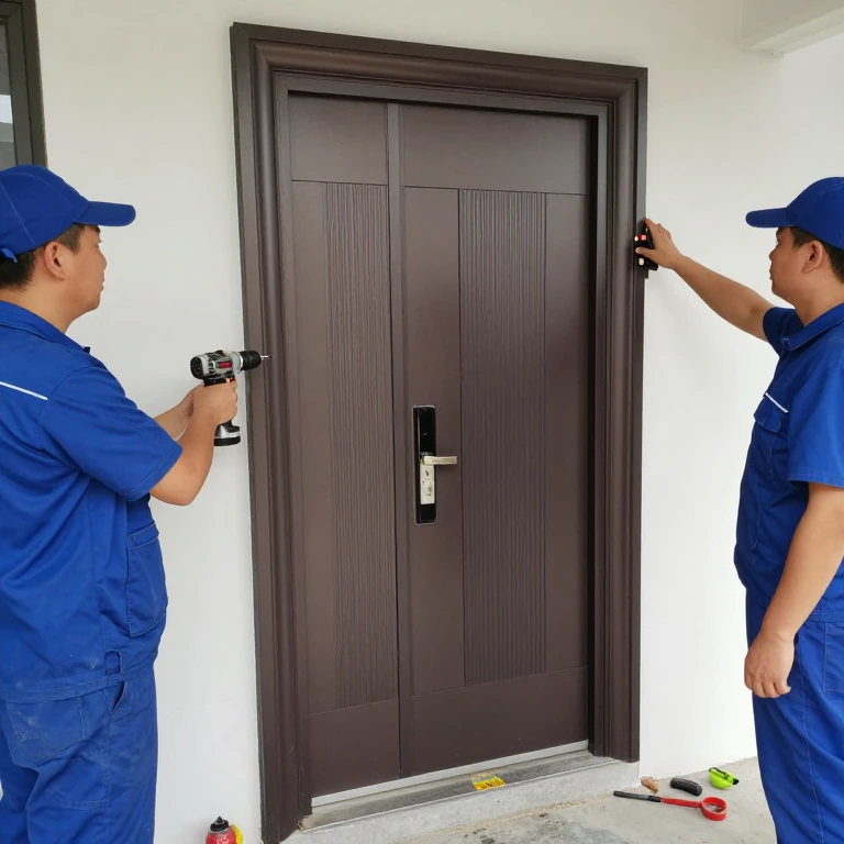 Anti-theft door installation