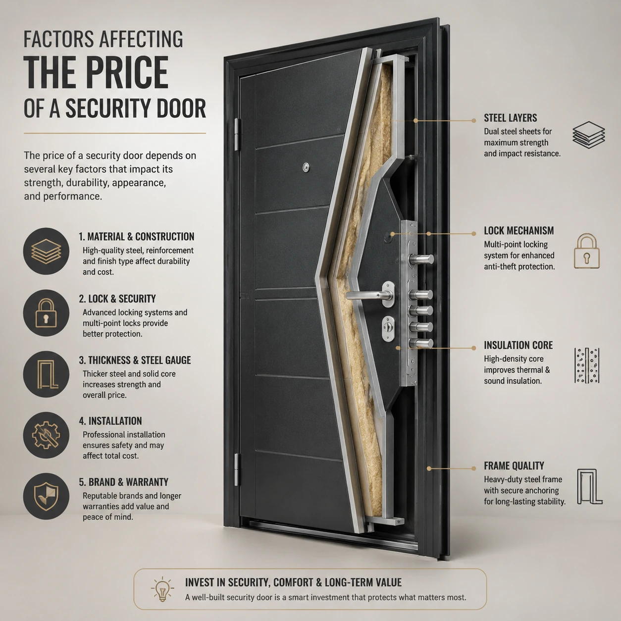 Anti-theft door price