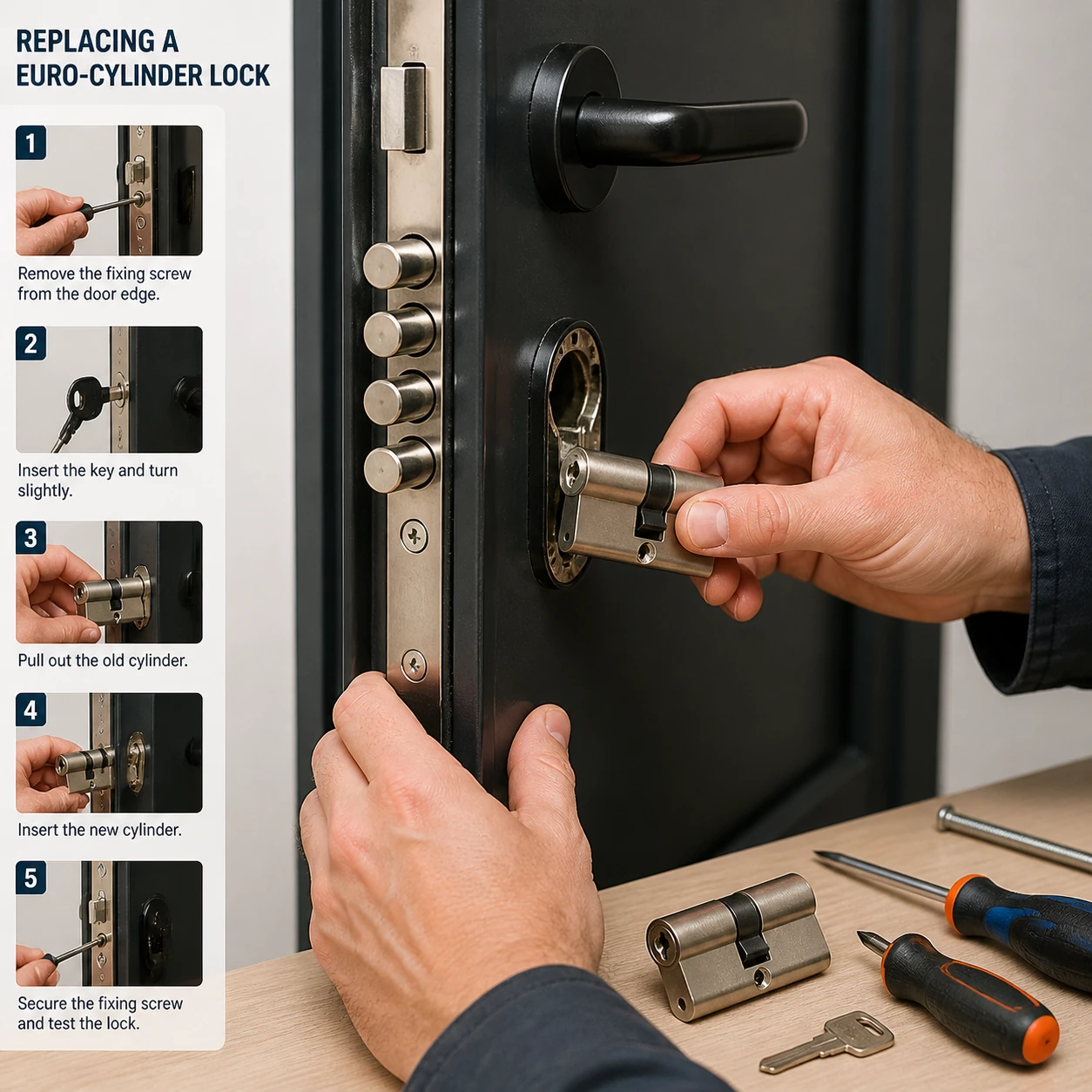 Can the burglar-proof door be replaced