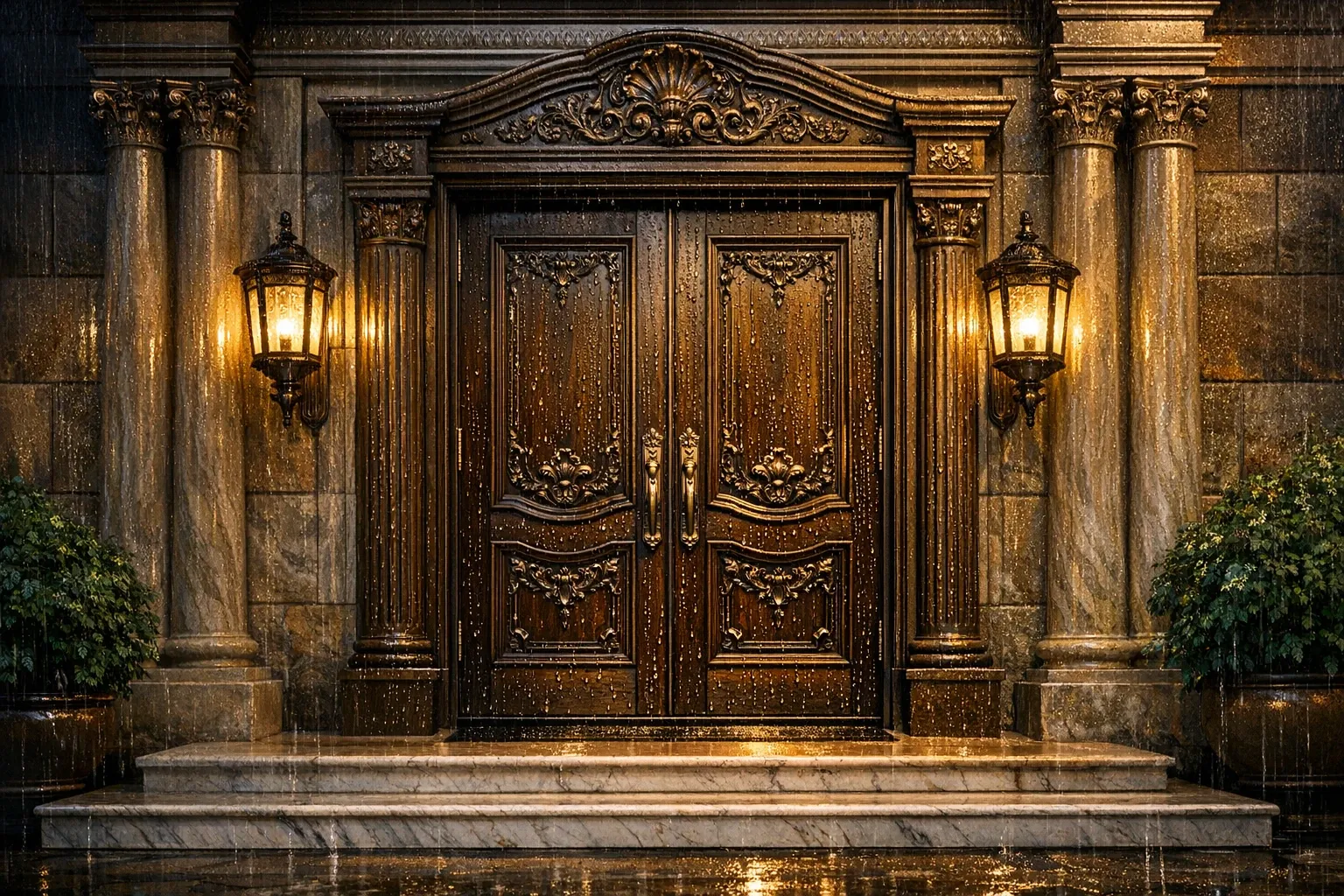 Classic waterproof door for luxury homes