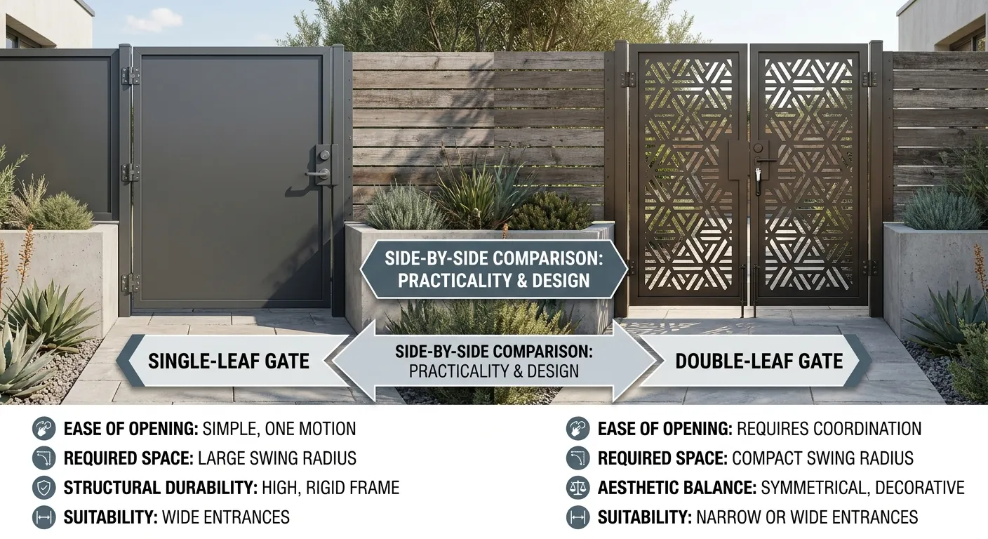 Comparison of double and single
