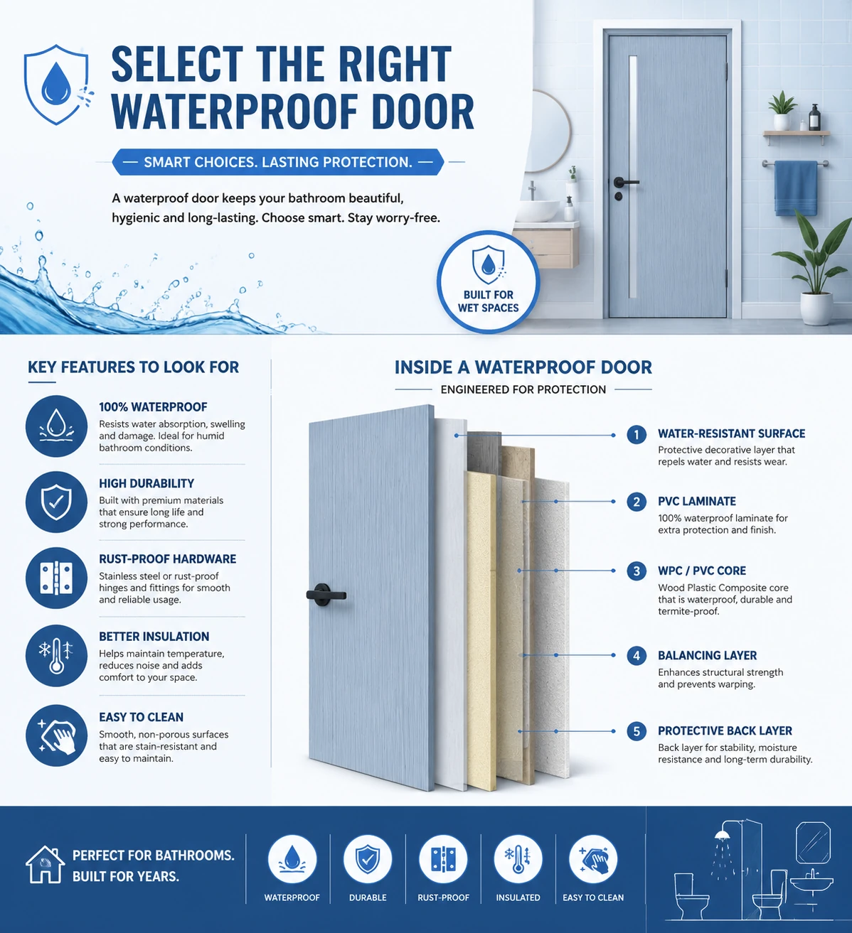 Important tips for choosing the right waterproof door 1 | فانوس دیزاین تولید کننده انواع درب اتاق ، ضد سرقت، درب ورودی و ضد آل