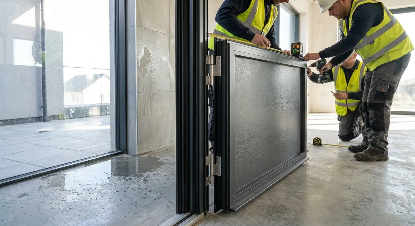 Installing a waterproof door (2)