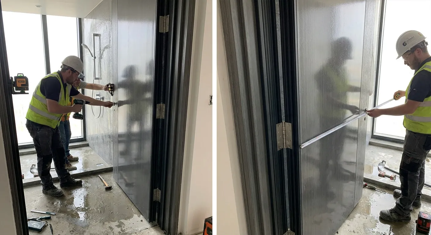 Installing a waterproof door