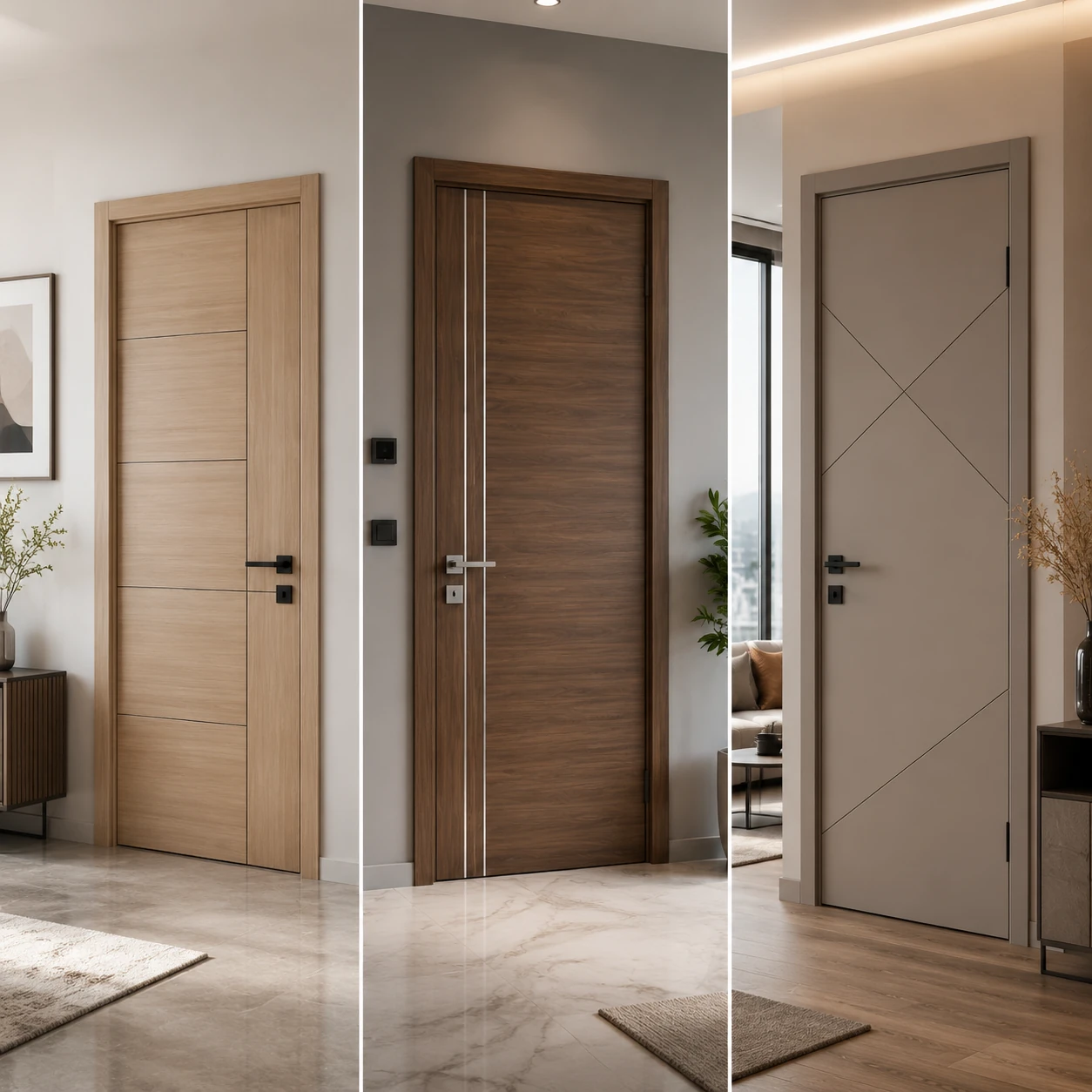 Interior door for apartment