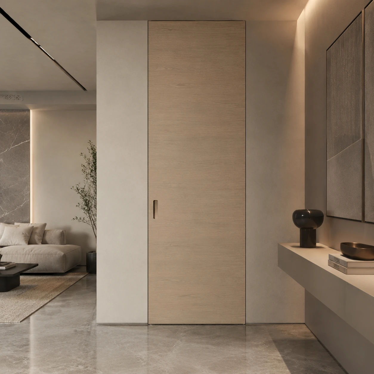 Interior door for apartment
