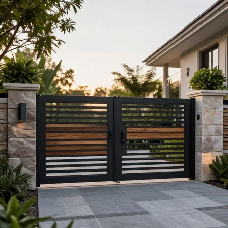 Metal garden and villa door