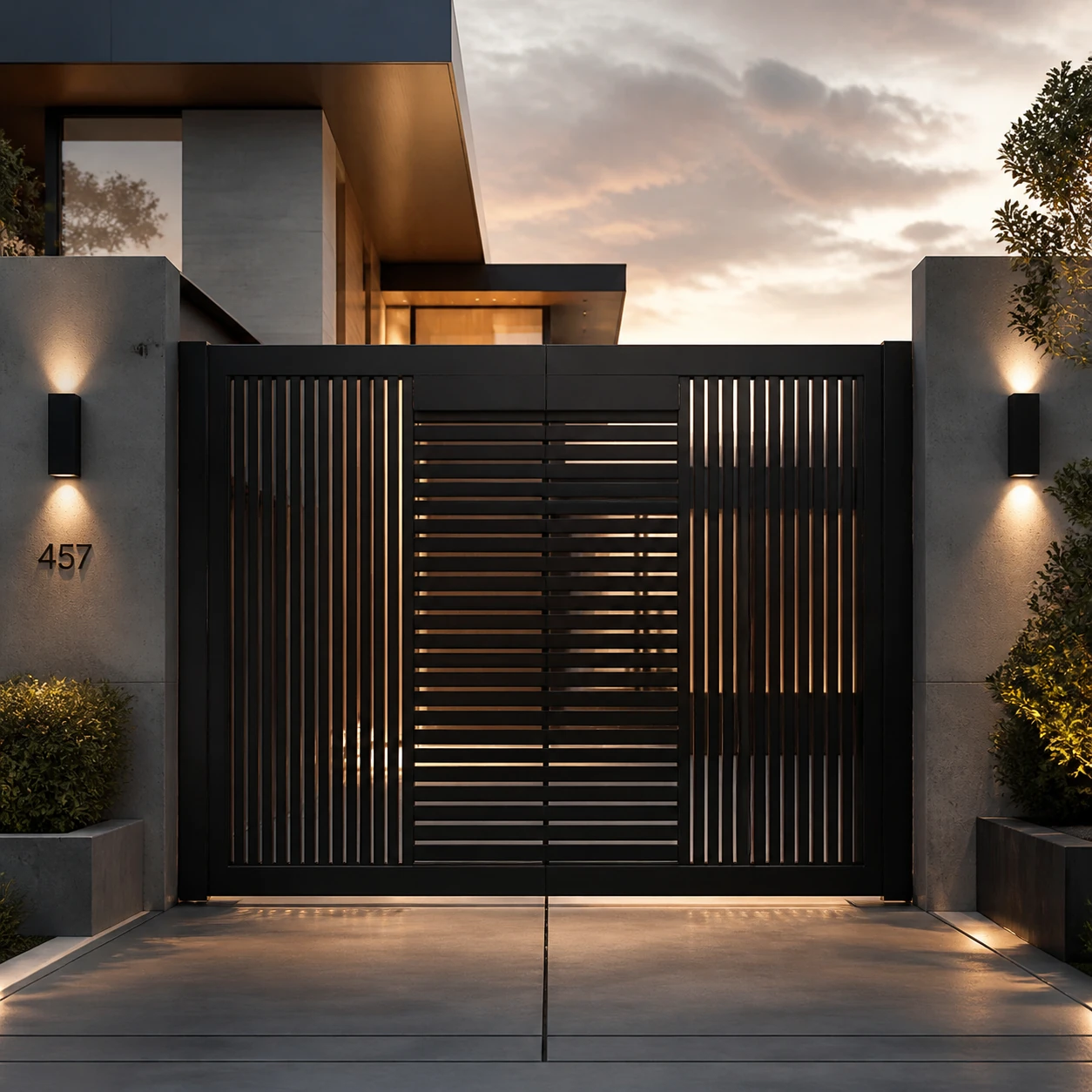 Metal garden and villa door