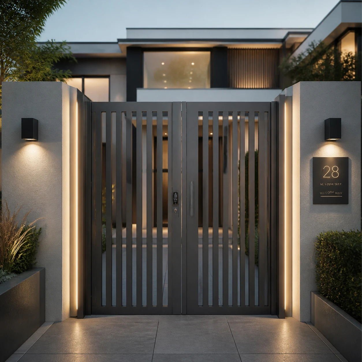 Modern metal yard door models (1)