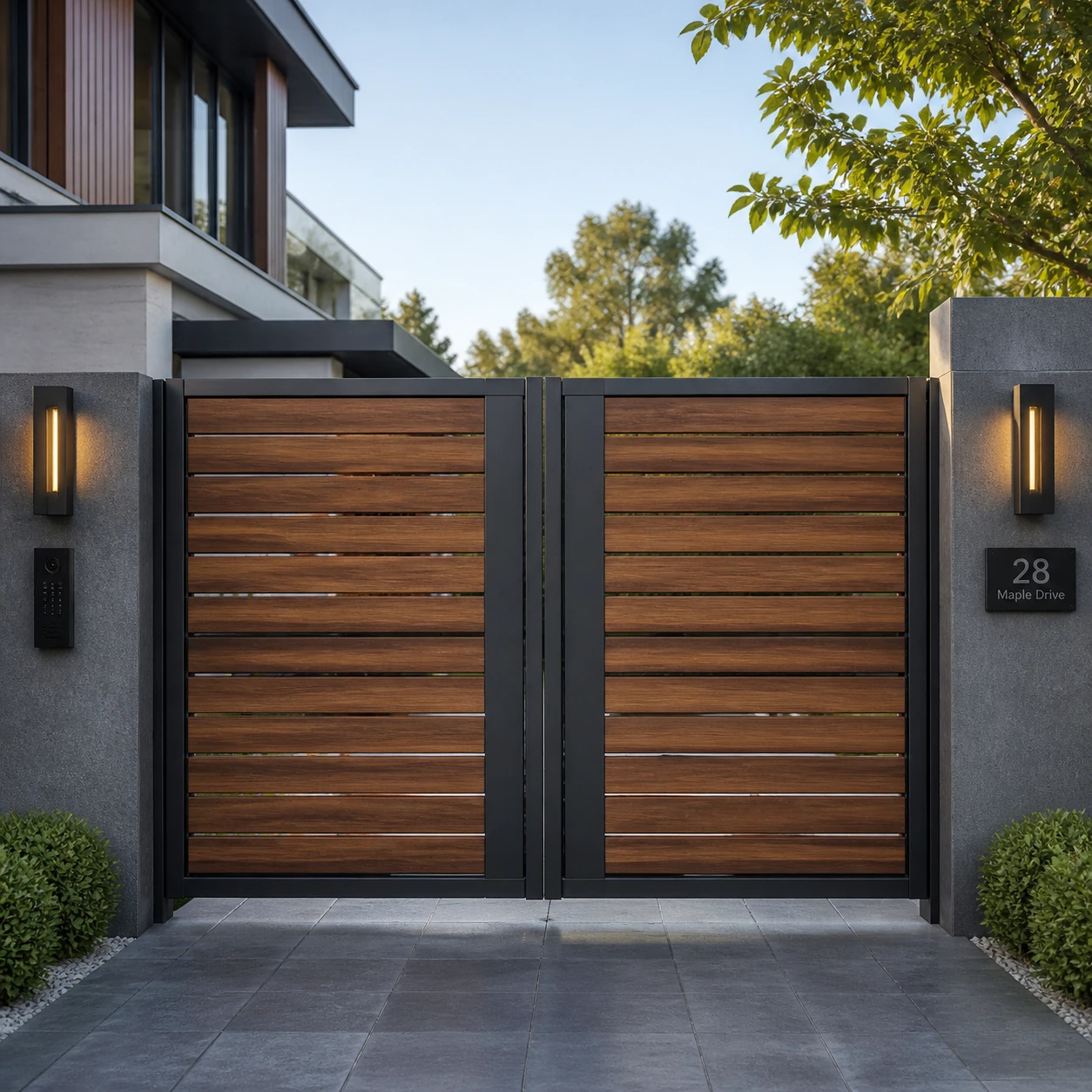 Modern metal yard door models