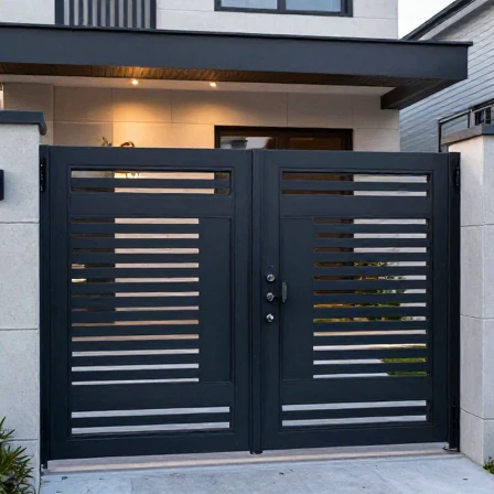 Modern metal yard door models (1)