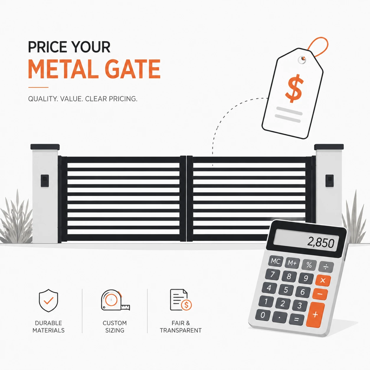 Pricing for metal courtyard doors