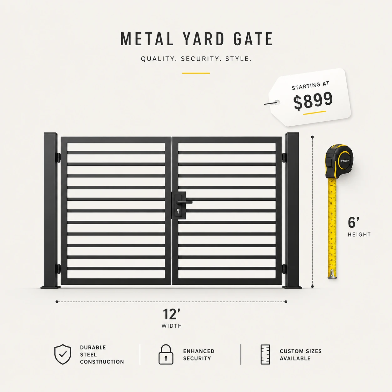 Pricing for metal courtyard doors