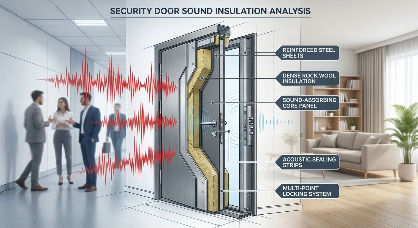 Soundproofing of anti-theft doors