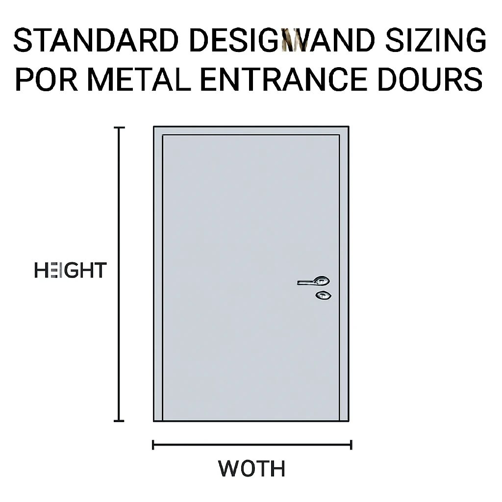 Standard design and size of metal entrance door
