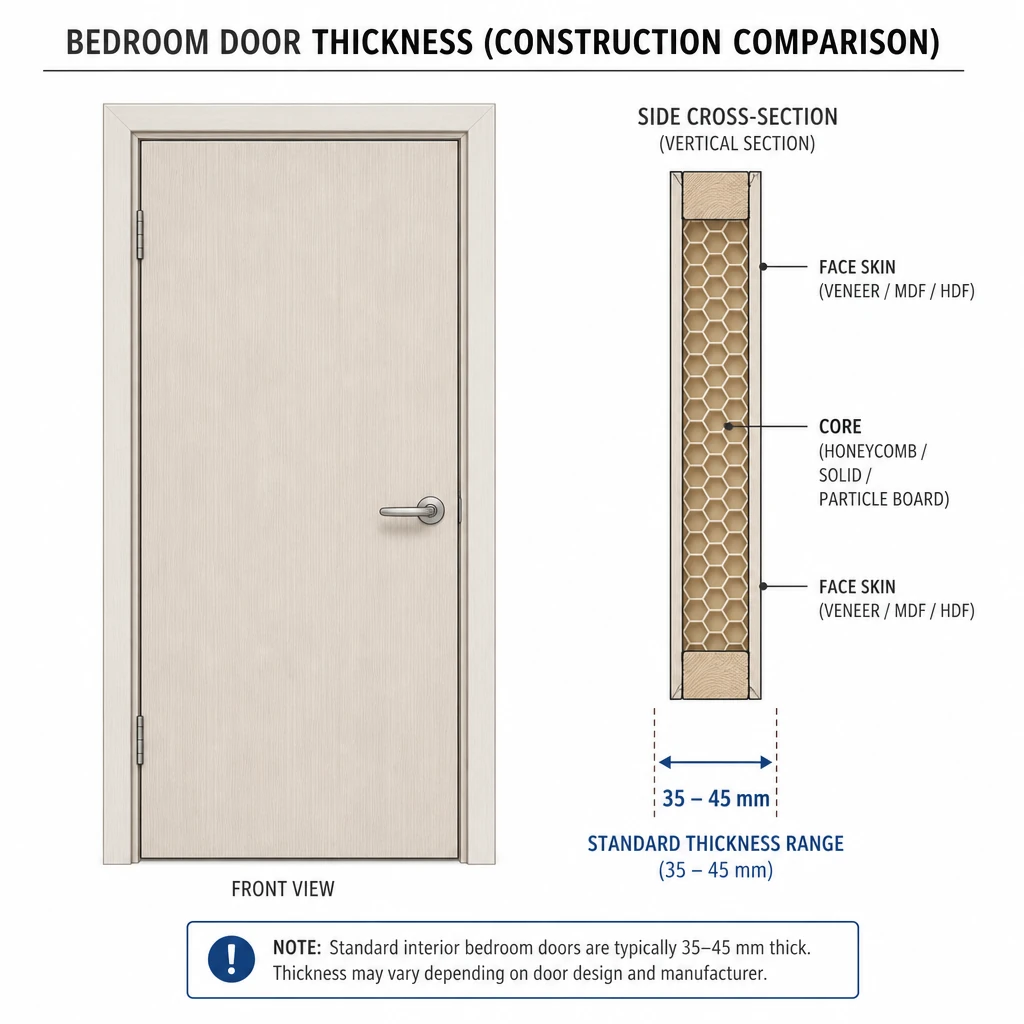 Standard thickness of bedroom doors