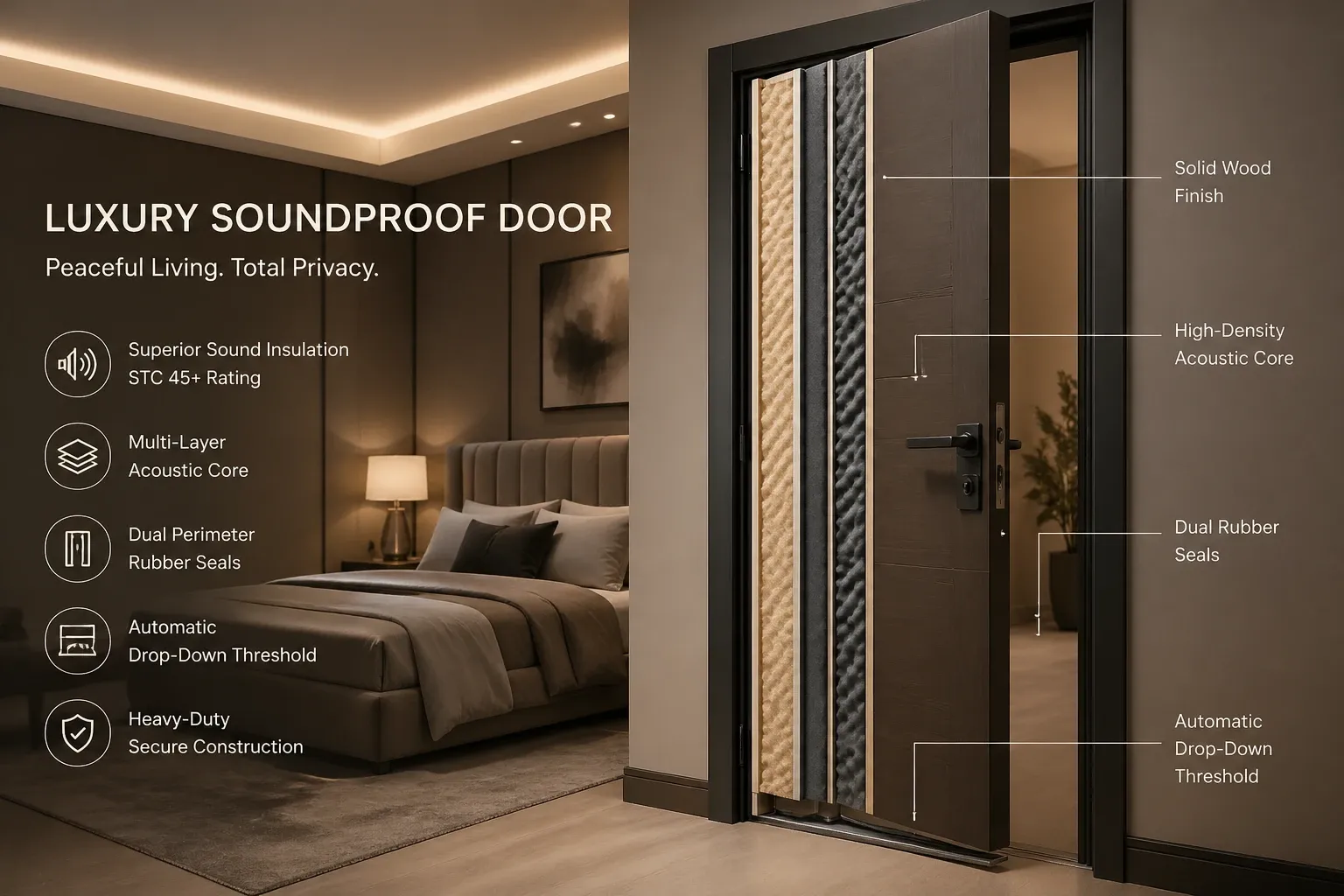 The best bedroom door for soundproofing