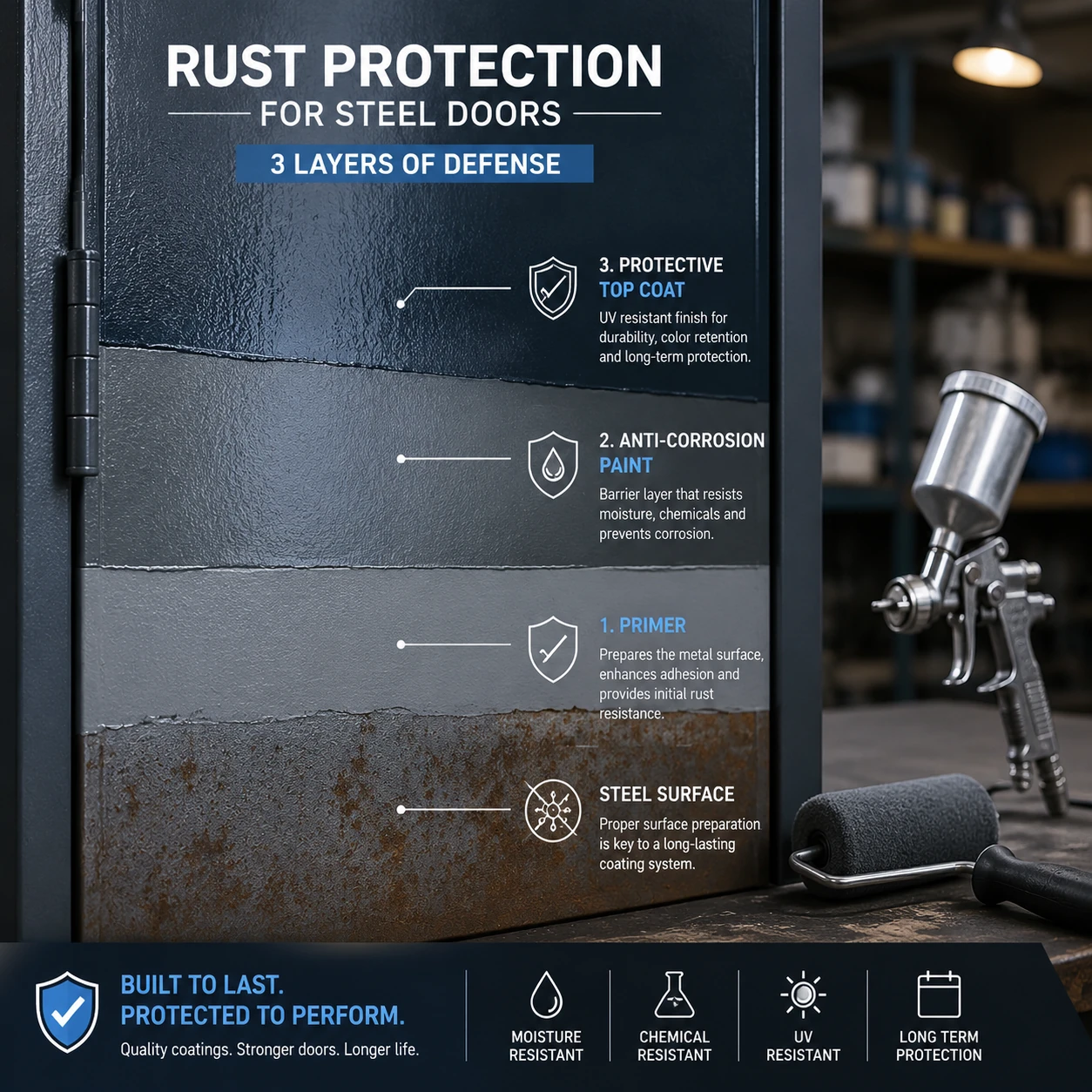 The best rustproof paints and coatings for metal doors