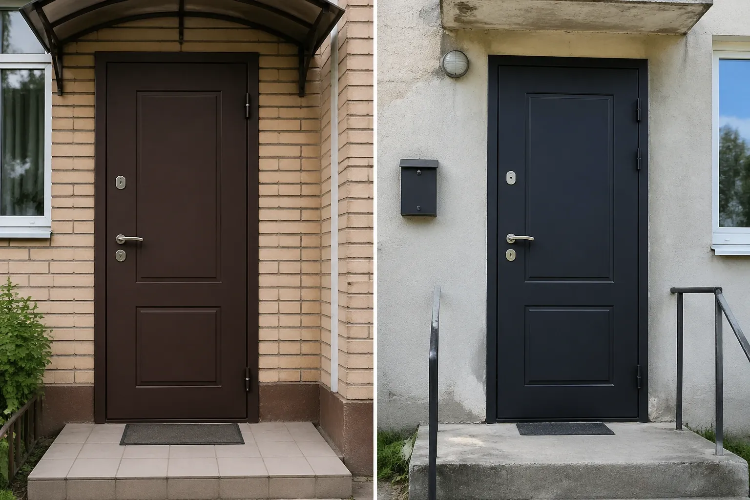 The cheapest metal entrance door models