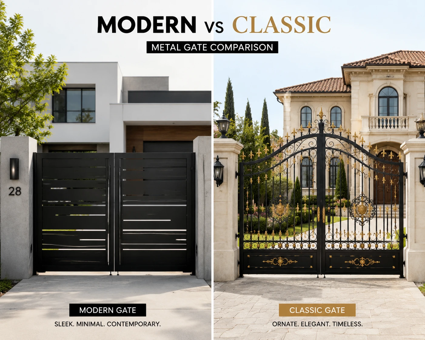 The difference between modern and classic metal doors 1 | فانوس دیزاین تولید کننده انواع درب اتاق ، ضد سرقت، درب ورودی و ضد آل