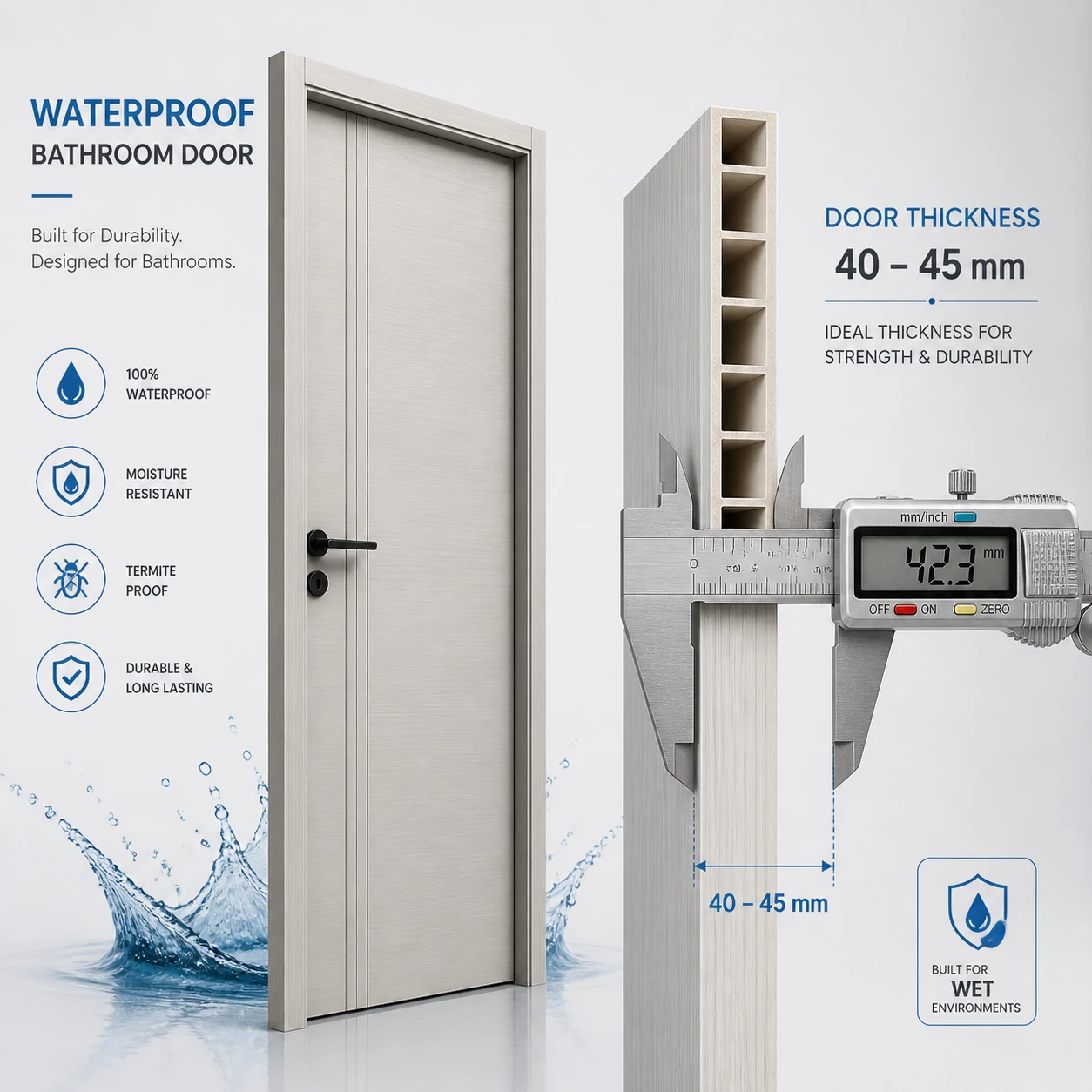 Waterproof door weight