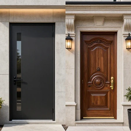 What is the difference between a modern and classic front door