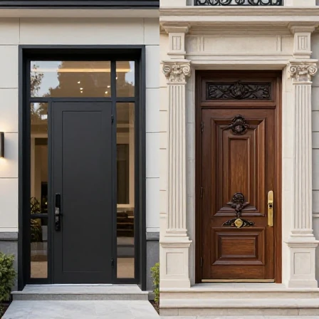 What is the difference between a modern and classic front door