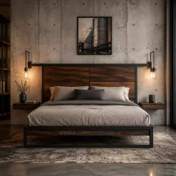 ست تخت خواب صنعتی Atlas Bed Set کد 30404