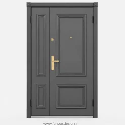 درب ضد سرقت کلاسیک طوسی یک‌ونیم‌لنگه کلاسیک کد 30363