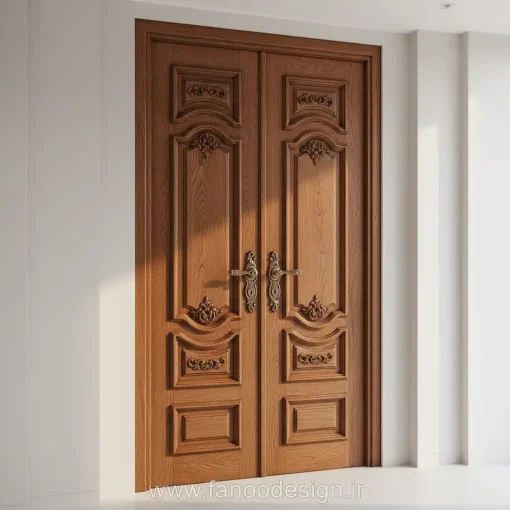درب ضد سرقت کلاسیک روکش بلوط طبیعی کد 30541