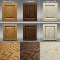 کابینت کلاسیک روکش بلوط طبیعی کد 30542