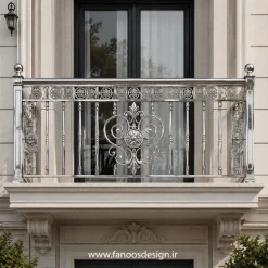 نرده بالکن استیل کلاسیک کد 30461