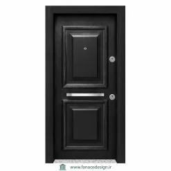 درب ضد سرقت کلاسیک مشکی چوبی کد 30358