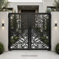 درب حیاط فلزی CNC - کد 30187