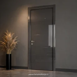 درب اتاقی پولیشی طوسی مدرن