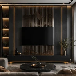 پنل TV Wall فلزی دکوراتیو - کد 30302