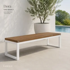 نیمکت فضای باز مدرن فانوس مدل دورا (Dora) کد 30391