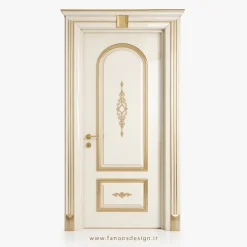 درب سفید طلایی لوکس پولیشی کد 30355