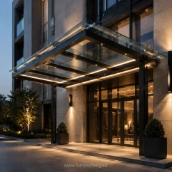 سایبان ورودی ساختمان لوکس - کد 30301
