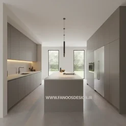 کابینت آشپزخانه مدل ساتن دودی کد 30534