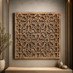 پنل نمای چوبی دکوراتیو ساختمان مدرن کد 30373