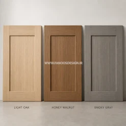 کابینت آشپزخانه بلوط مدرن | بافت طبیعی و طراحی مینیمال - فانوس دیزاین