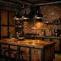 کابینت آشپزخانه سبک صنعتی کد 30332